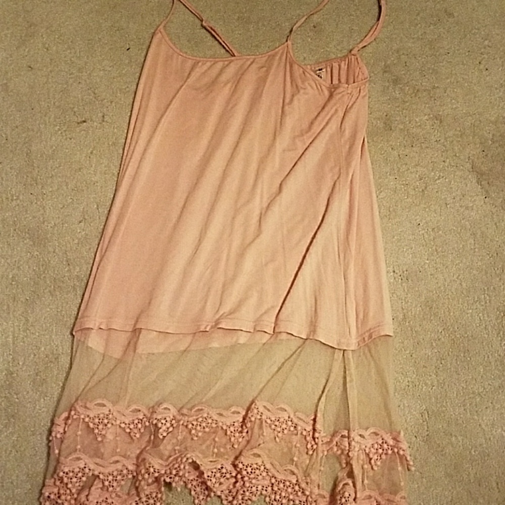 Grace & Lace top extenders - Pink pointed lace